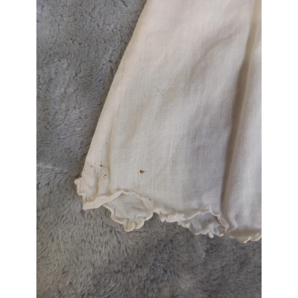 3 Vtg Handmade Infant Toddler Slip Embroidered Off‎ White Light Cotton READ SEE